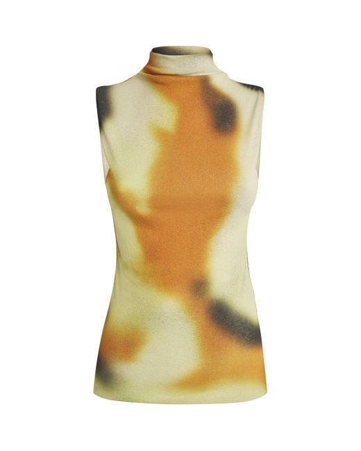 Nanushka Yellow Printed Annyka Tank Top