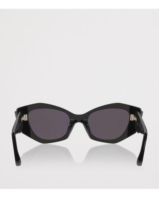 Dita Eyewear Black Aloure Angular Cat Eye Sunglasses