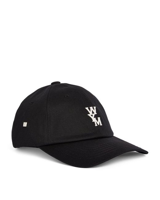 Wooyoungmi Black Embroidered Logo Cap for men