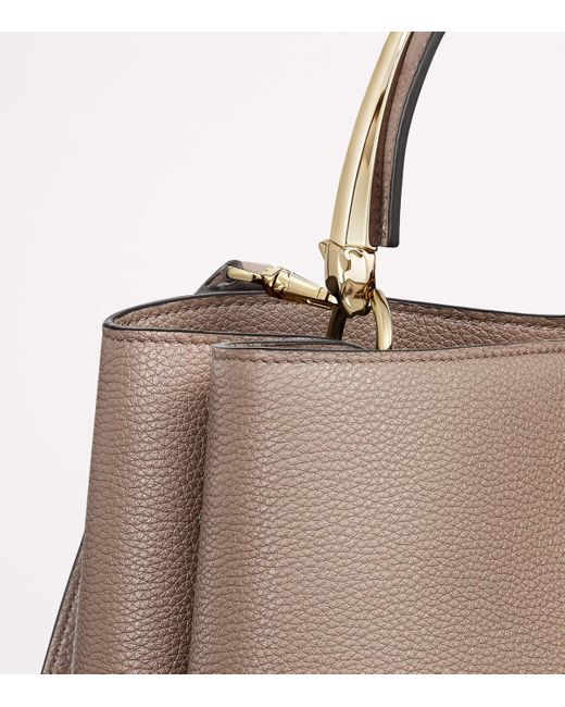 Cartier Brown Medium Panthère De Top-Handle Bag