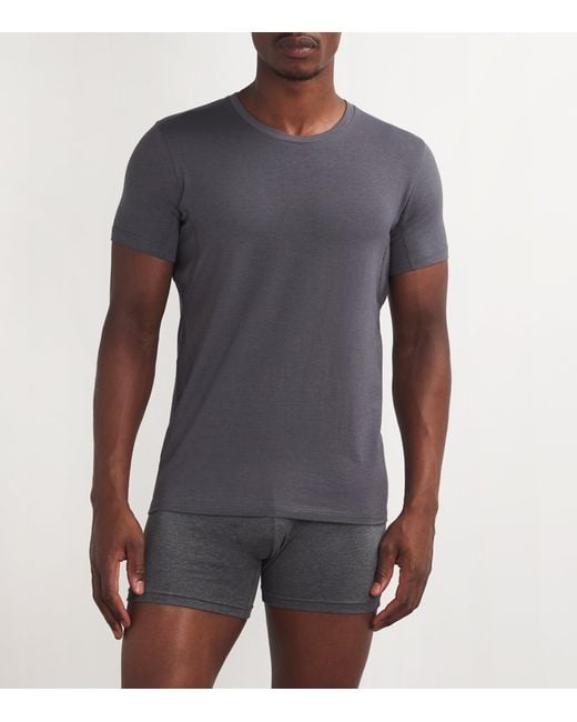 Falke Gray Cotton-Blend Daily Climate Control T-Shirt for men