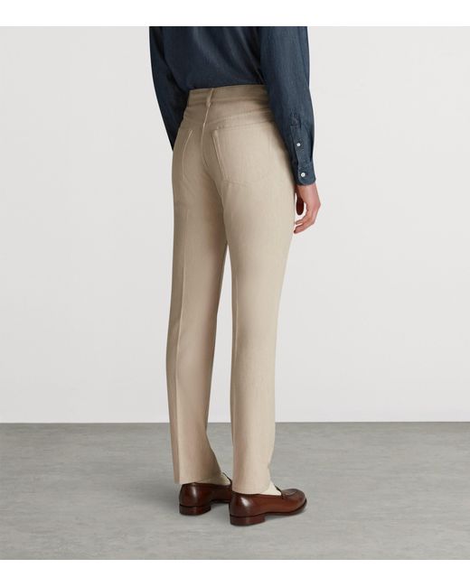 Dunhill Natural Wool-Blend Denim Trousers for men