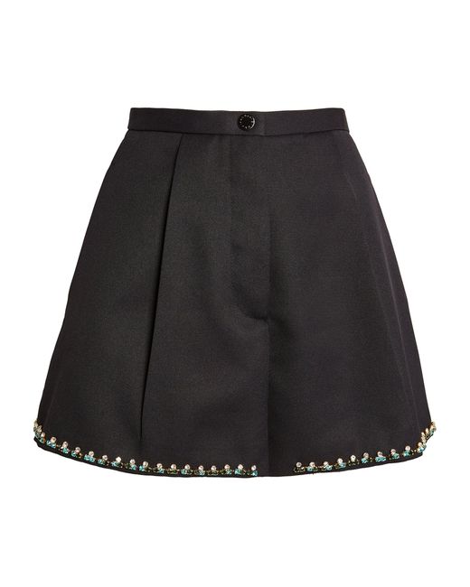 Sandro Synthetic Embellished Tailored Bermuda Shorts in Black | Lyst Canada