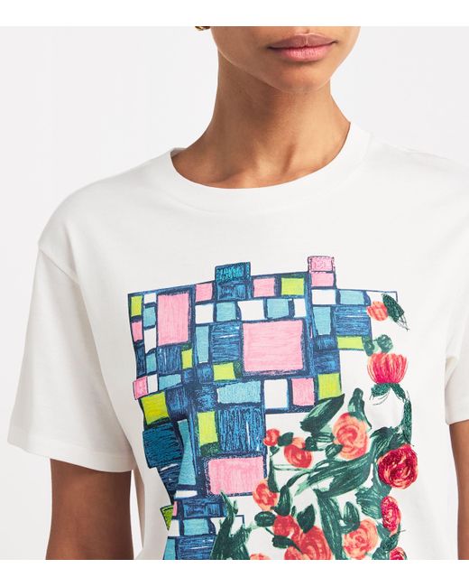 Weekend by Maxmara White X Ashley Park Floral Embroidered T-Shirt