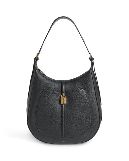 DeMellier London Black Small Leather Siena Shoulder Bag