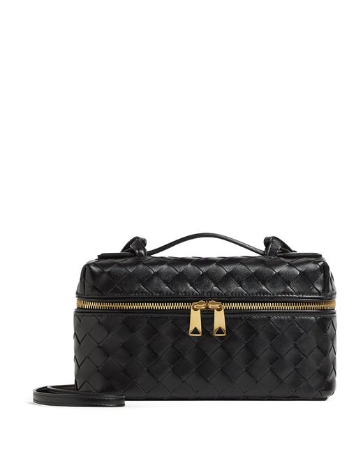 Bottega Veneta Black Leather Vanity Case Cross-body Bag