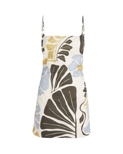 SIR. Linen Lola Mini Dress in White | Lyst