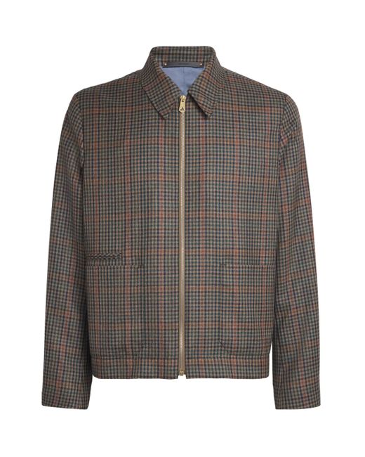 Paul Smith Men's Gray Wool Check Jacket