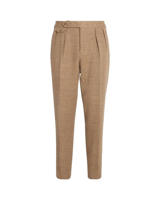 Polo Ralph Lauren Natural Linen Woven Suit Trousers for men