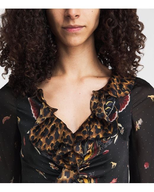 Etro Brown Silk Paisley Maxi Dress