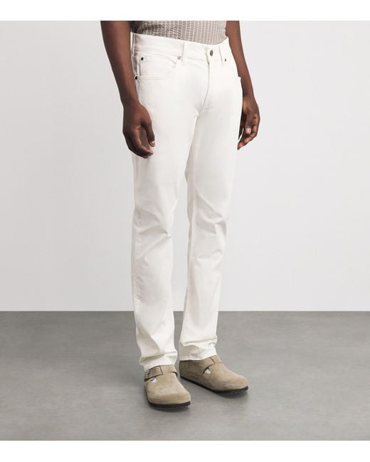 7 For All Mankind White Luxe Performance The Straight Chinos for men