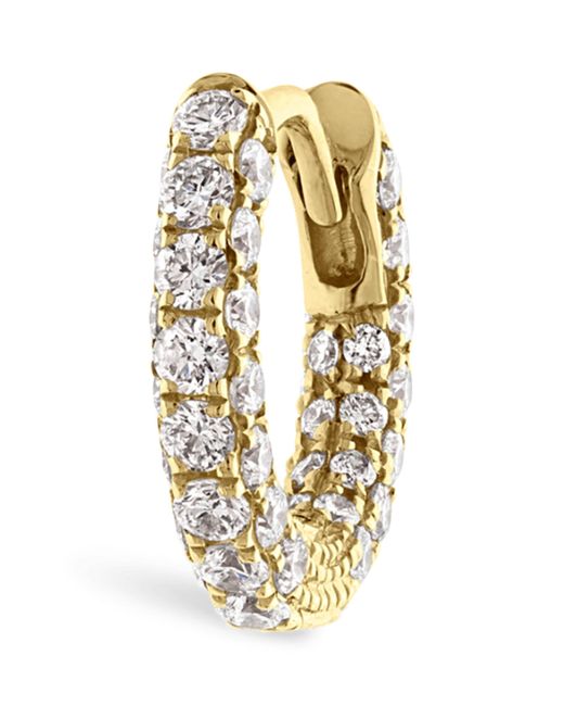Maria Tash Metallic Diamond Five Row Pavé Single Hoop Earring