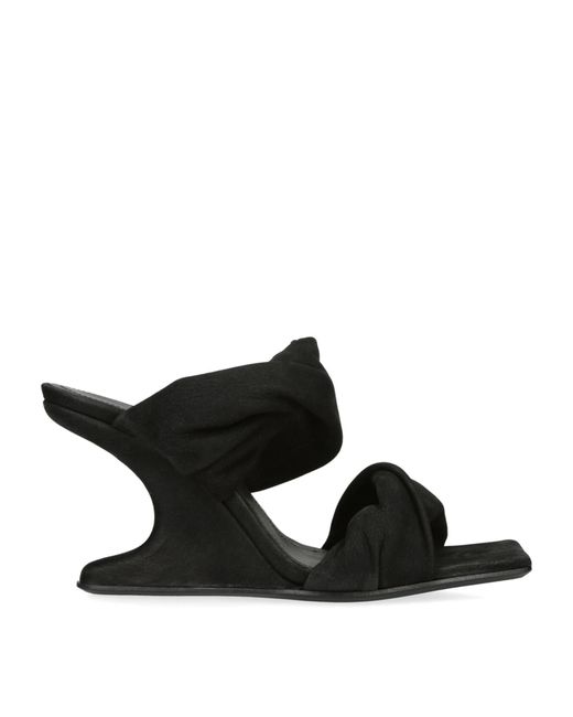 Rick Owens Black Cantilever Twisted Sandals 80