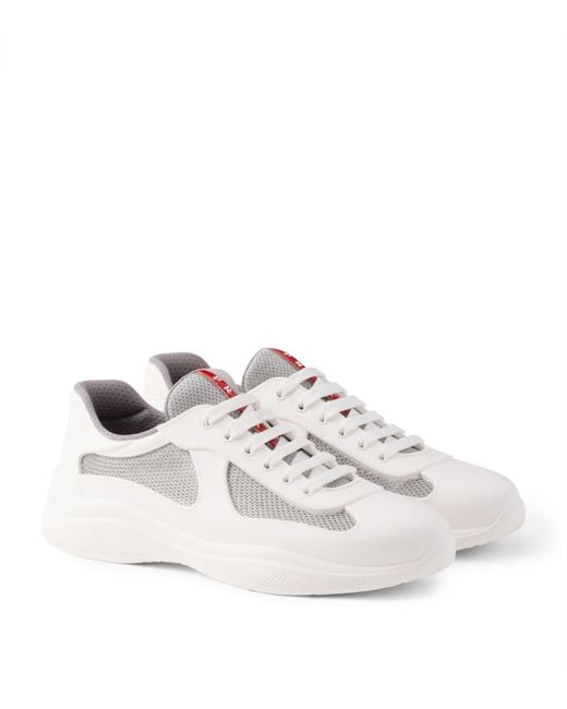 Prada White Rubber America's Cup Sneakers for men