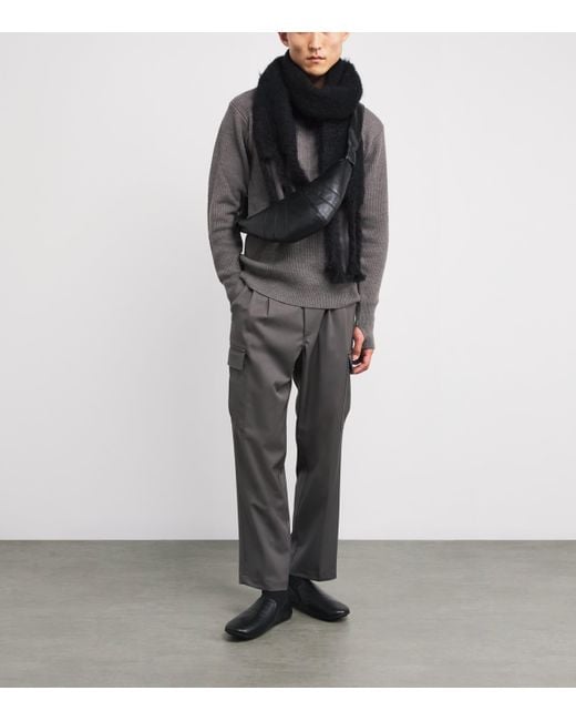 Barena Gray Virgin Wool Crew-Neck Sweater for men