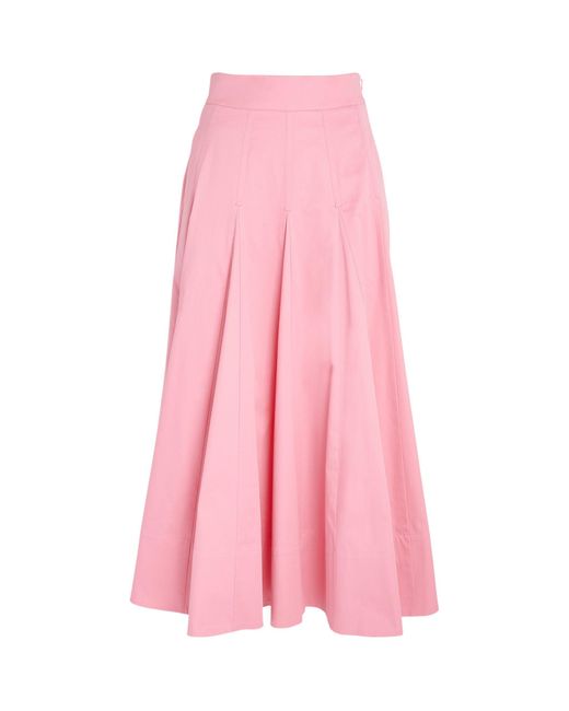 ME+EM Pink Me+em Cotton Sateen Maxi Skirt