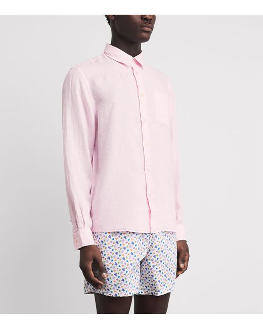 Vilebrequin Pink Linen Shirt for men