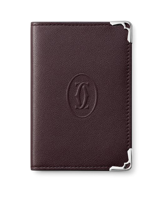 Cartier Purple Leather Must De Card Holder for men