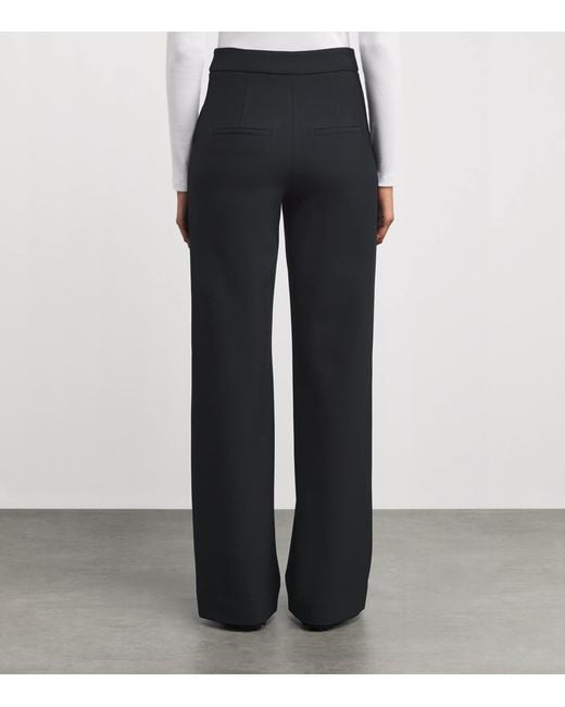 Veronica Beard Black Tonelli Wide-Leg Trousers