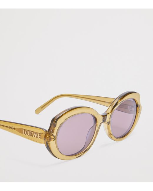 Loewe Pink Acetate Mini Oval Slim Sunglasses