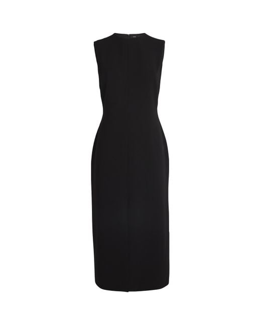Theory Black Sleeveless Midi Dress
