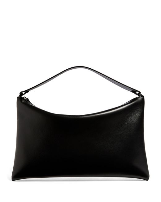 The Row Black Leather Emy Top-handle Bag