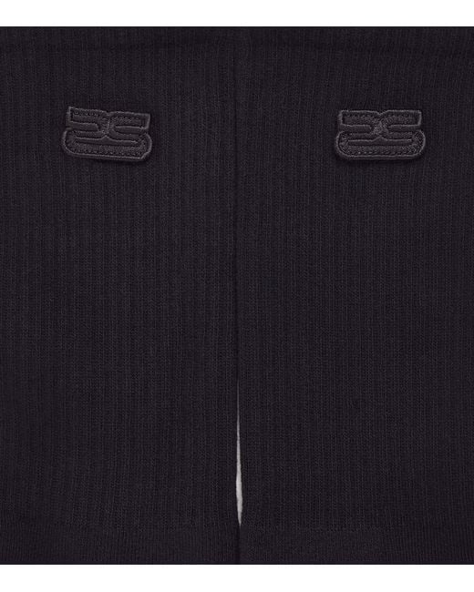 Sandro Blue Cotton-Blend Double S Socks for men