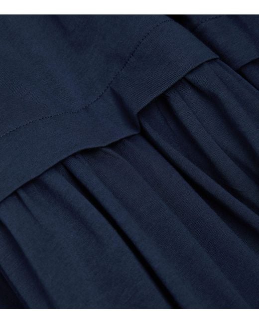 Weekend by Maxmara Blue Cotton Midi Dress