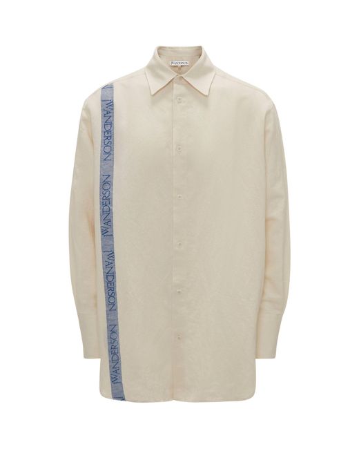 J.W. Anderson White Linen-cotton Tea Towel Shirt for men