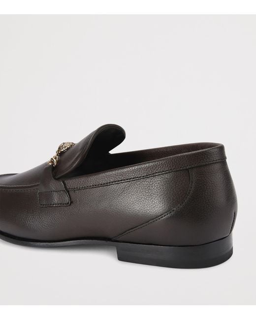 Kurt Geiger Black Leather Alton Loafers for men