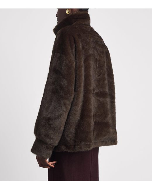 Source Unknown Brown Faux Fur Anorak Sweatshirt