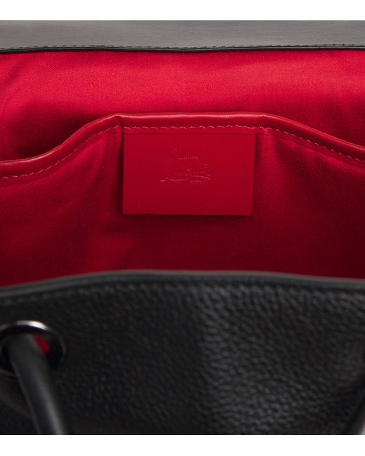 Christian Louboutin Black Funky Leather Embellished Backpack for men