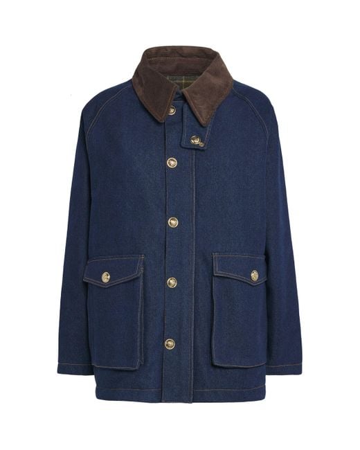Sandro Blue Denim Chore Jacket