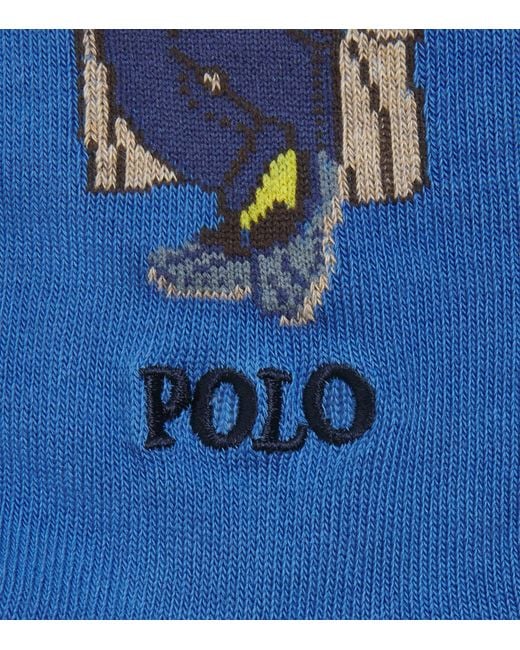 Polo Ralph Lauren Blue Cotton-Blend Polo Bear Socks for men