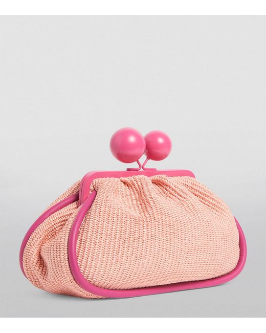 Weekend by Maxmara Pink Large Woven Pasticcino Clutch Bag