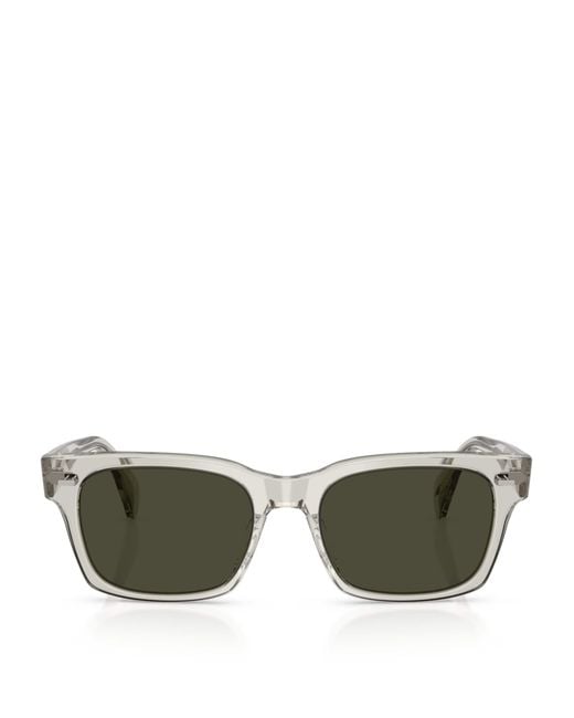 Oliver Peoples Green Ryce Rectangle Sunglasses