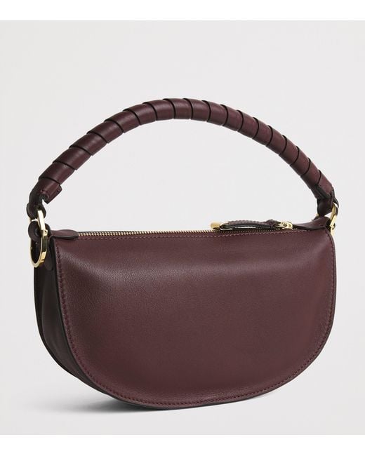 Chloé Brown Mini Leather Marcie Shoulder Bag