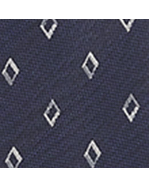 Emporio Armani Blue Silk Jacquard Diamond Tie for men