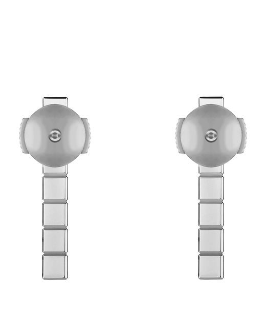 Chopard White And Diamond Ice Cube Earrings