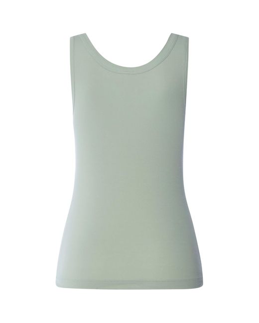 Hanro Green Stretch-Cotton Sleep & Lounge Tank Top