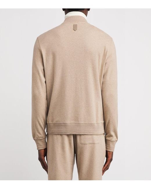 Canali Natural Cotton-Cashmere Bomber Jacket for men