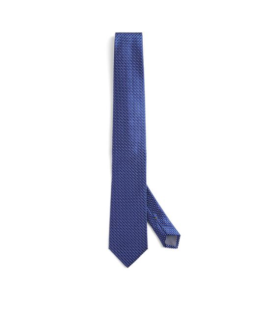 Eton of Sweden Blue Silk Geometric Tie for men
