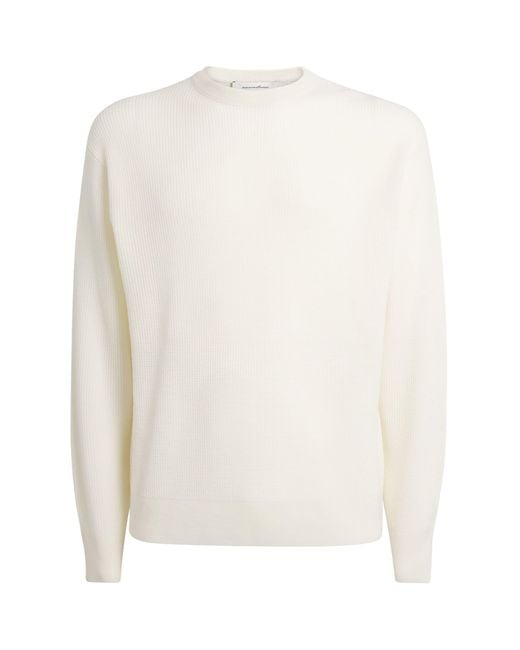 Studio Nicholson White X Aaron Levine Merino-Cashmere Portland Sweater for men