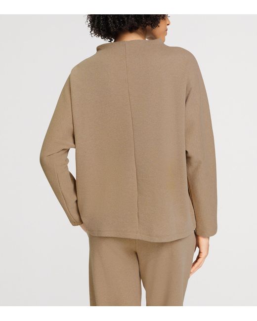 Hanro Brown High-Neck Sweatshirt