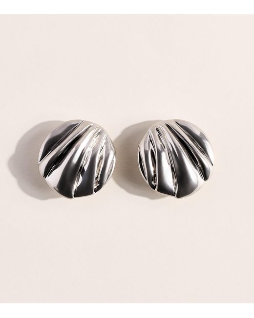 Chloé Natural Pleats Clip-On Earrings