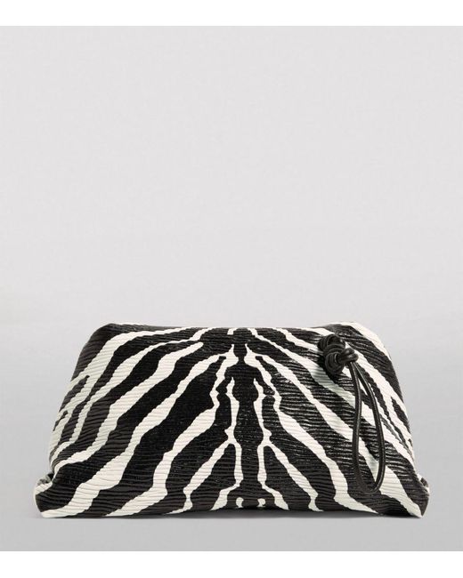zebra print clutch bag