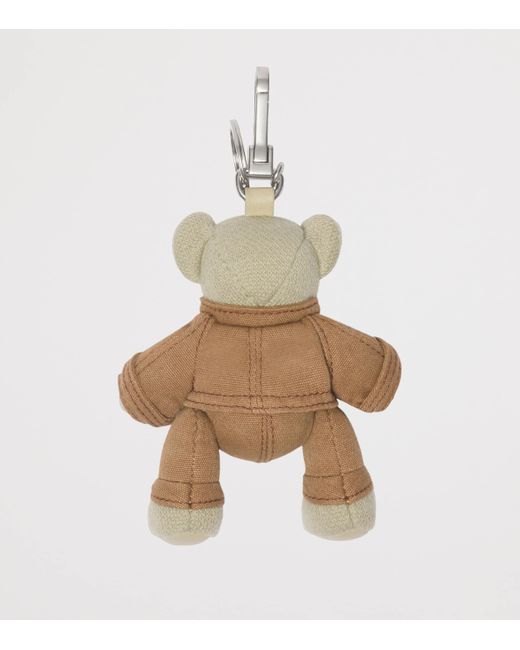 Burberry Metallic Wool-Cashmere Thomas Bear Charm