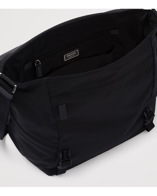 Prada Black Re-Nylon And Saffiano Leather Shoulder Bag for men
