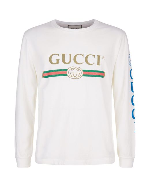 Gucci Cotton Fake Logo Long Sleeved T 