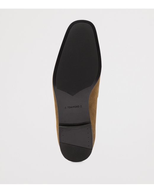 Tom Ford Brown Suede Loafers for men